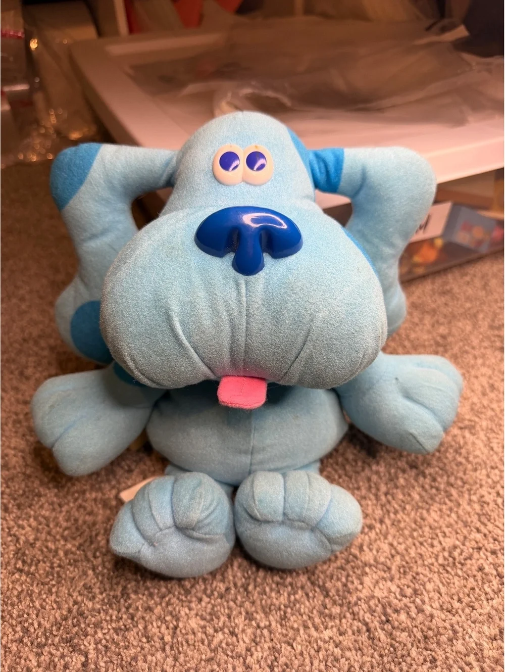 1990s Vintage Blue's Clues Plush Toy with Sound - Tyco 1996